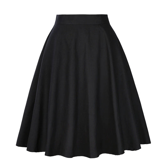 Vintage High Waist Midi Skirt