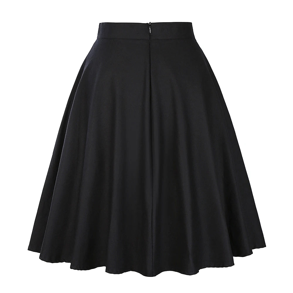 Vintage High Waist Midi Skirt