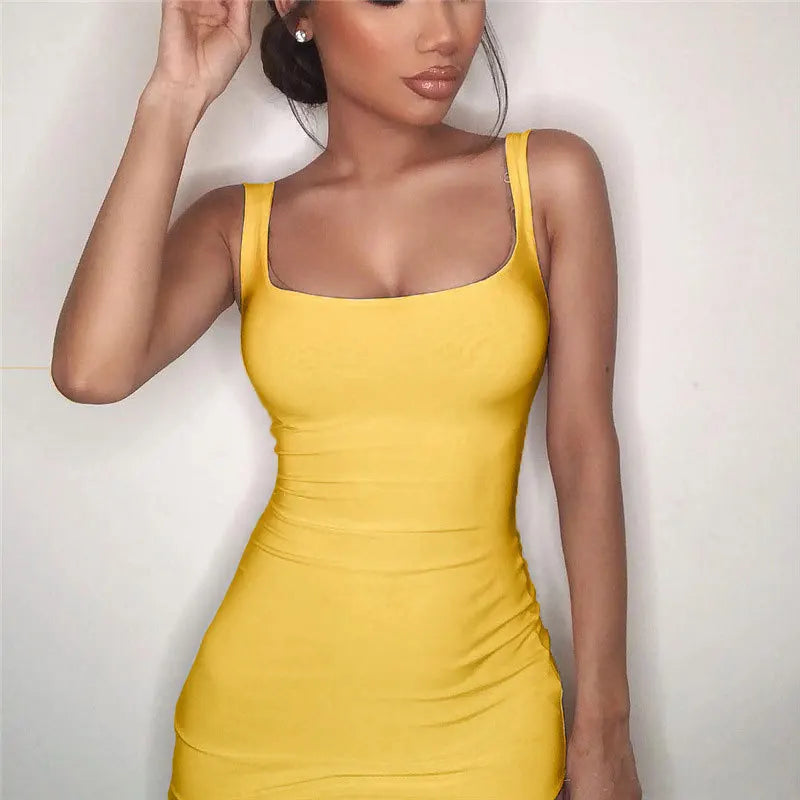 Solid Cami Bodycon Mini Dress