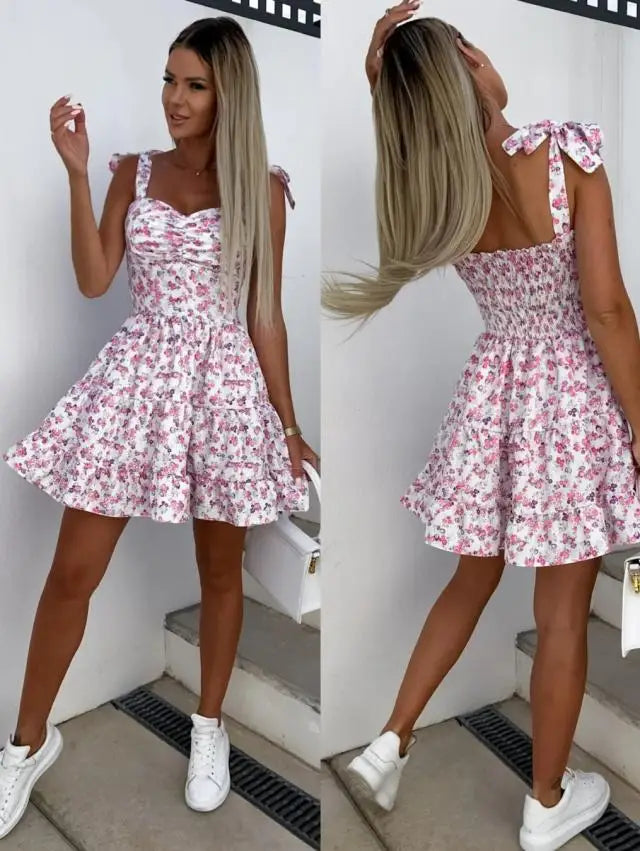 Vintage Casual Baby Doll Strapless Summer Dress