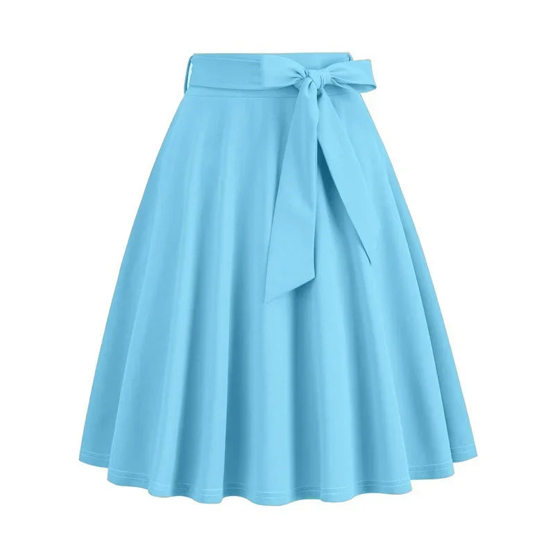 Vintage Front Bow Swing Skirt