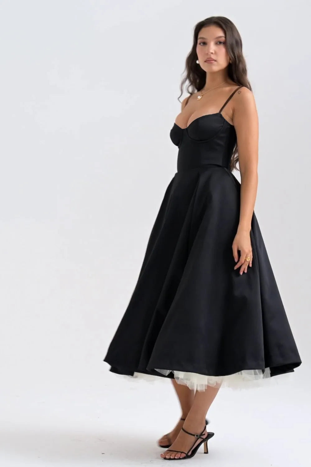 Elegant O-Neck Cami Maxi Dress