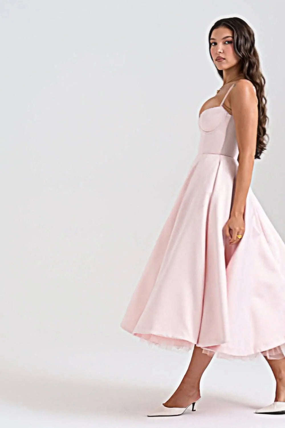 Elegant O-Neck Cami Maxi Dress