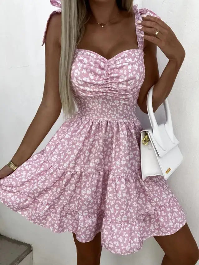 Vintage Casual Baby Doll Strapless Summer Dress